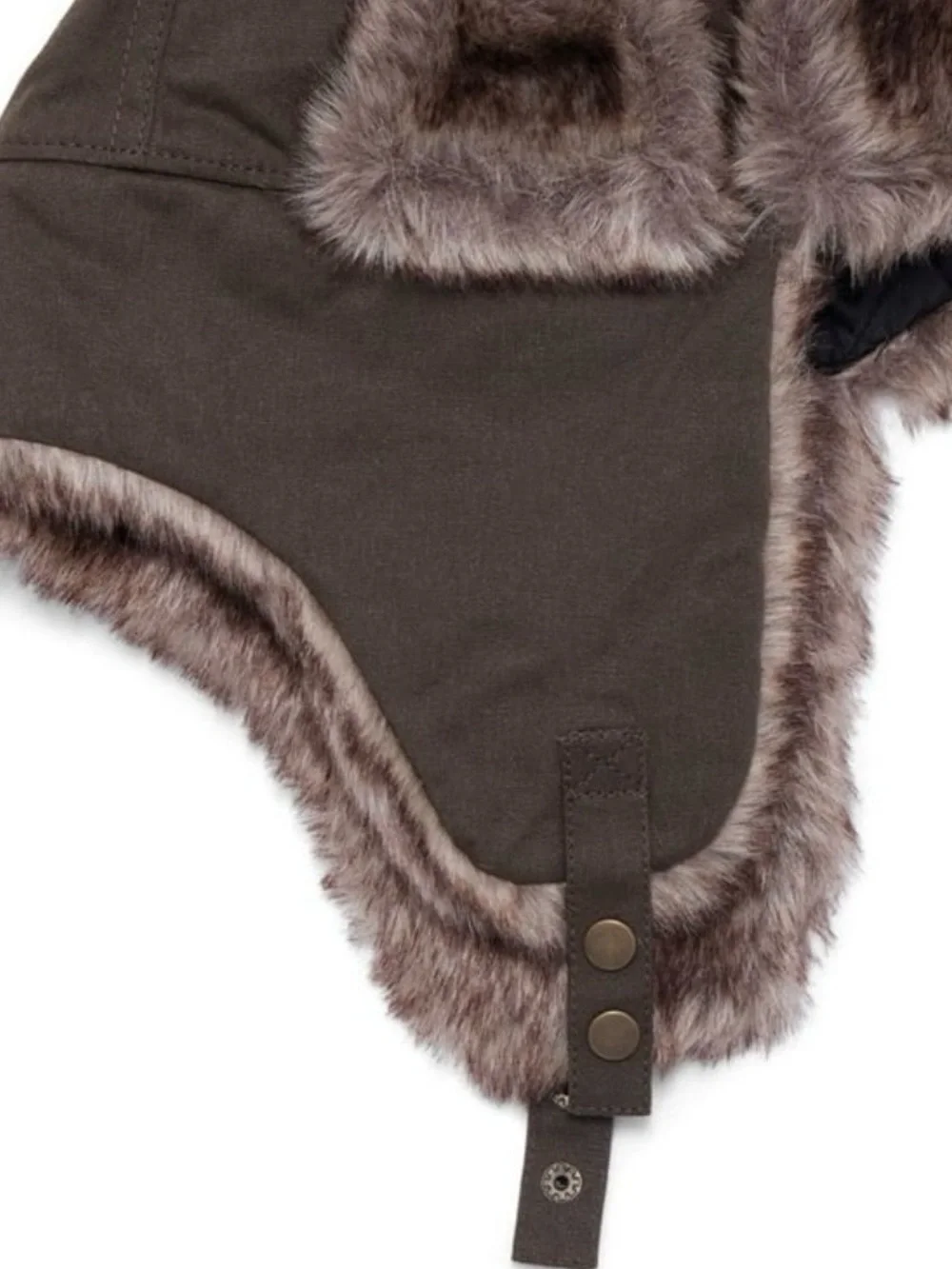 BRAND NEW  Trapper Hat with Faux Fur - Brown